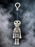 Funny Moving Mouth Skeleton Keychain | Pull String Talking Skull Doll Key Ring, Hanging Car Rear View Mirror Charm