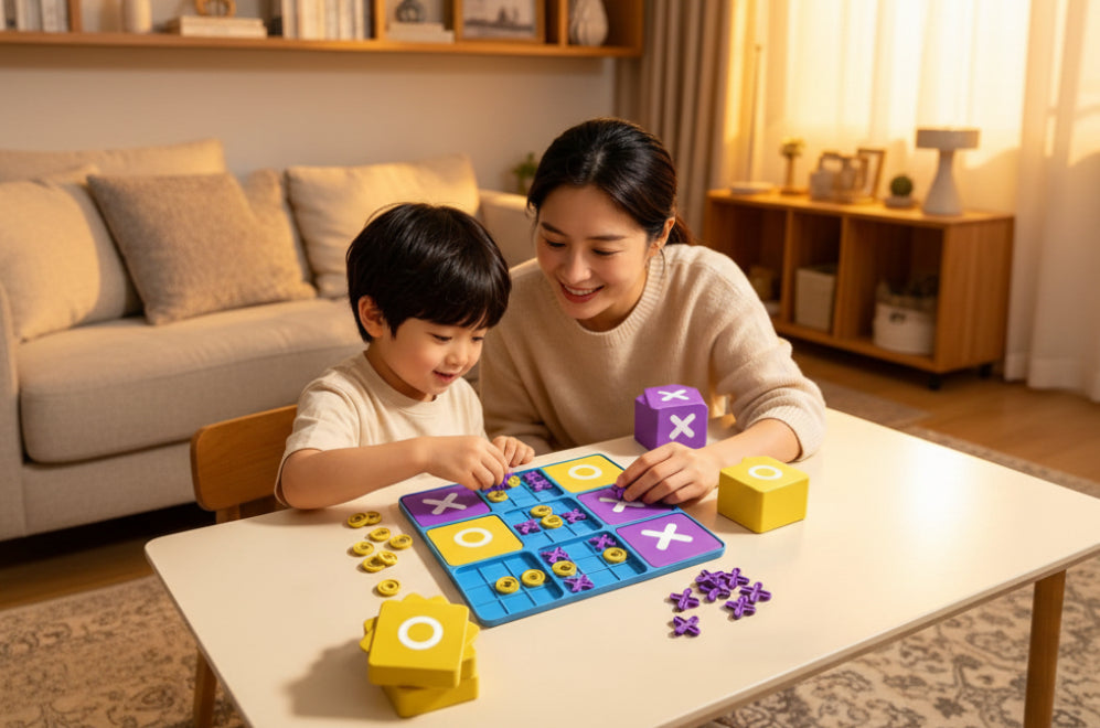 Classic Tic Tac Toe Board Game Mini and Large X's and O's Exciting Board Game for Kids and Family  LIMITED EDITION