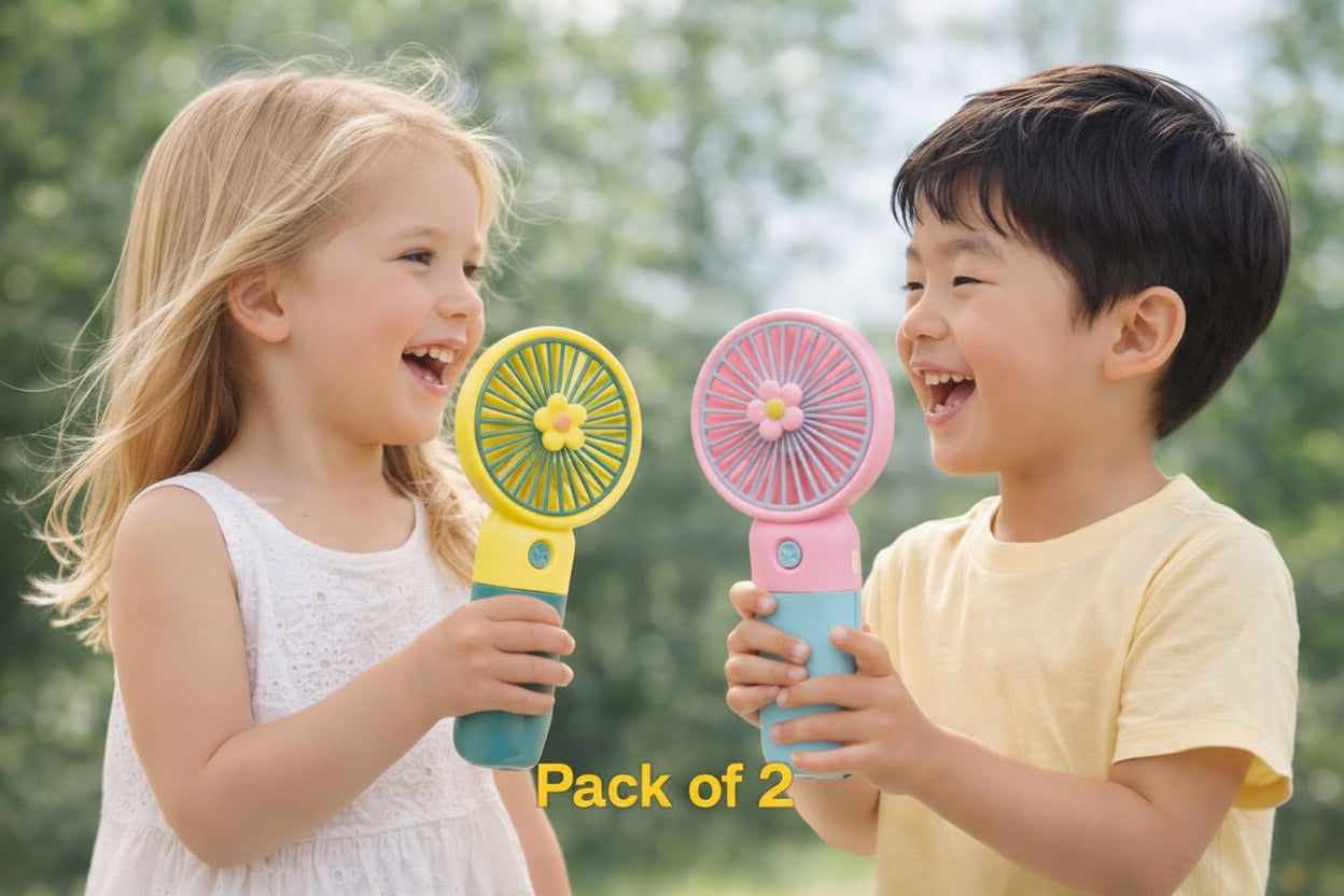 Mini Portable Fan Rechargeable Handheld & Desk Fan High Speed Motor USB Charging