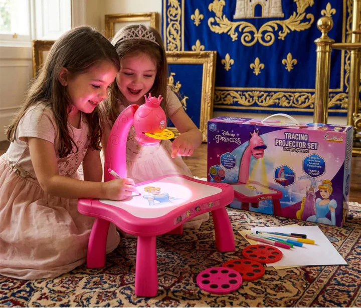 Smart Tracing Drawing Projector Toy – Fun & Easy Painting for Kids! - Drawing Set with 24 Patterns, Stencils & Markers - Adjustable Focus Creative Art Toy for Kids 3+ Years🎨🖌️✨