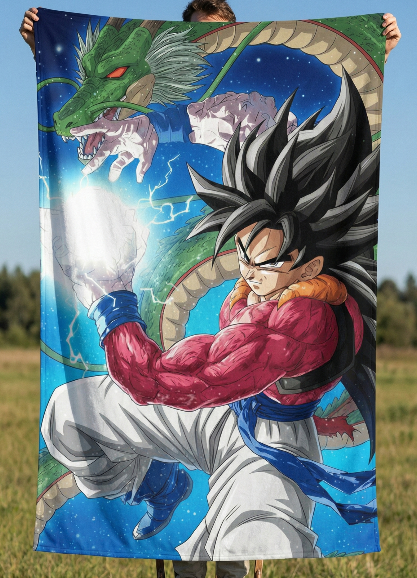 Dragon Ball Z - Super Saiyan 4 – Tapestry for Home Bedroom Living Room (Multicolor)
