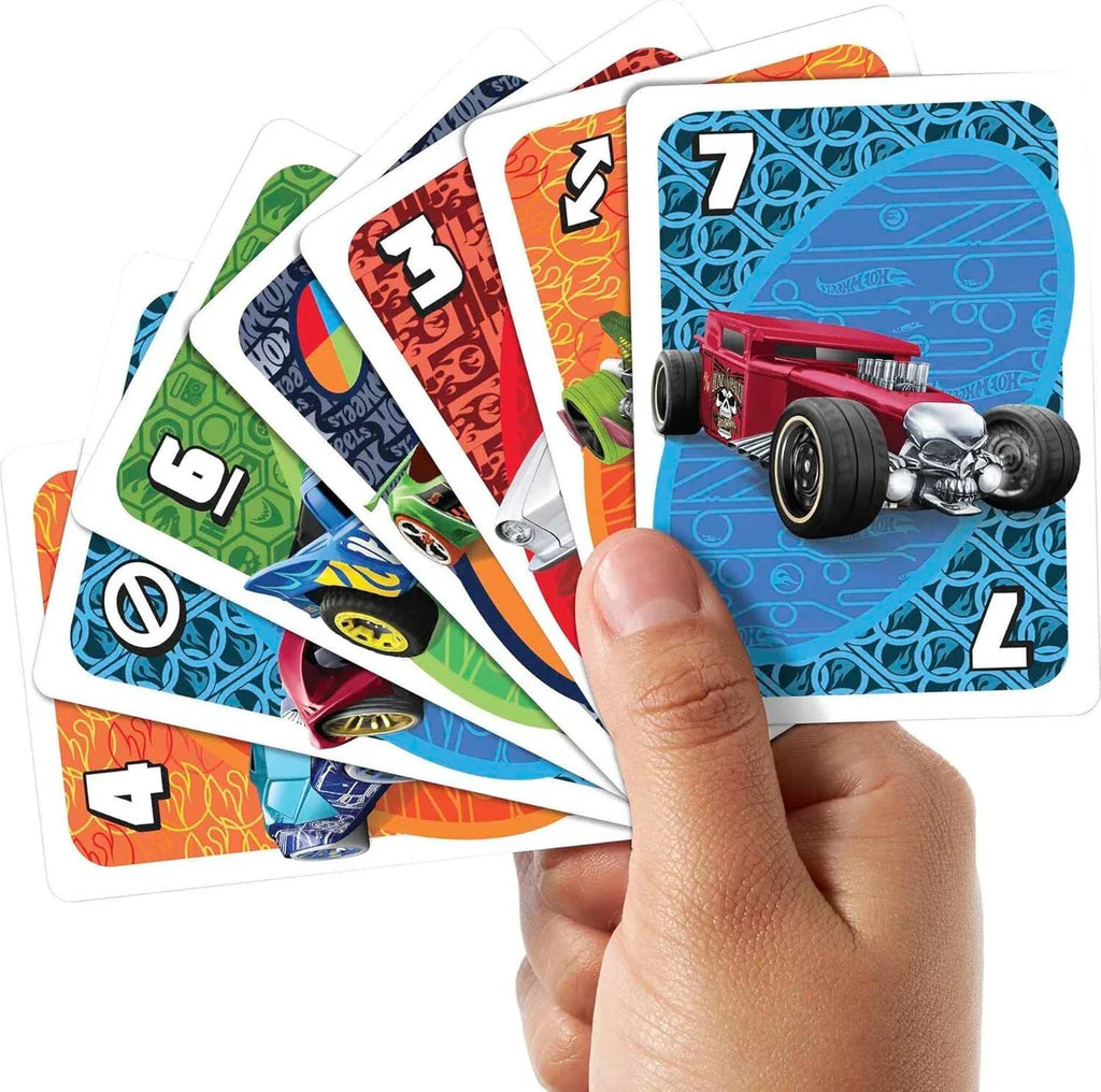 UNO Hot Wheel Playing Cards Game for kids and family Fun Game Pack of 3