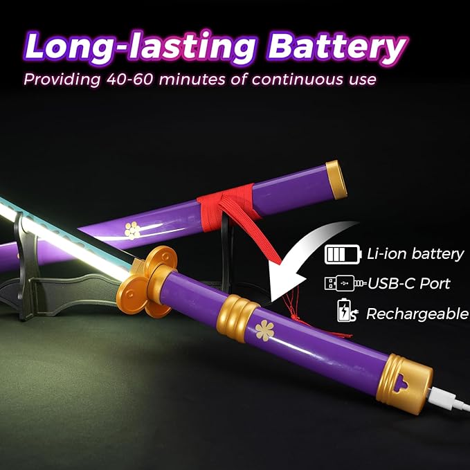 Purple Zoro Enma Yama Glowing Sword/Katana