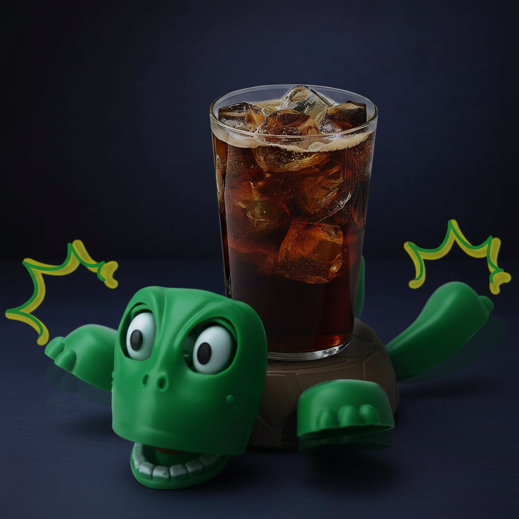 3D Funny Turtle Coaster with Anti Slip Turtle Shell Design Heat Resistant ABS Holder For Desk and Home Decor