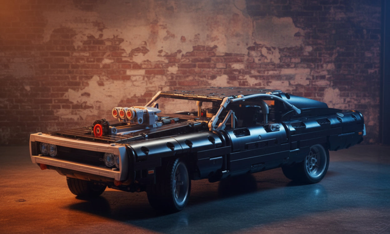 Technic Fast and Furious Dom's Dodge Charger Racing Car Model Iconic Collector's Building Set for Kids