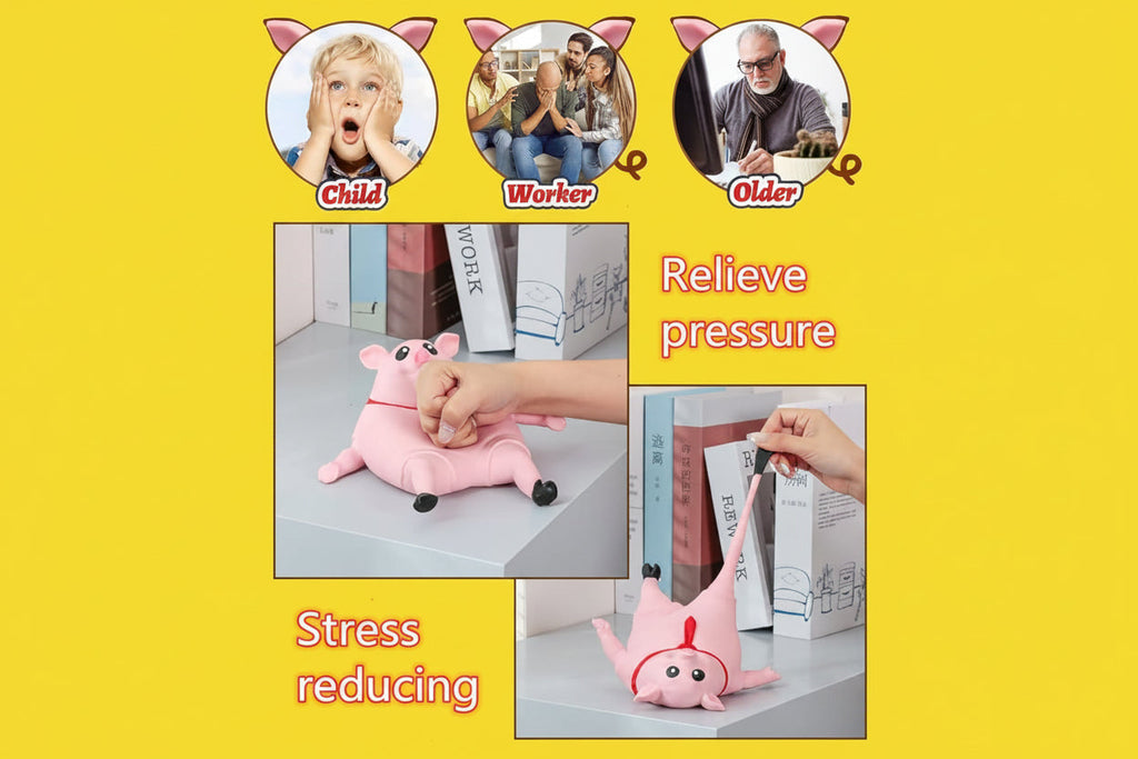 Mr. Pig Squishy Elastic Stress Relief and Fun Fidget Toy [Limited Edition]