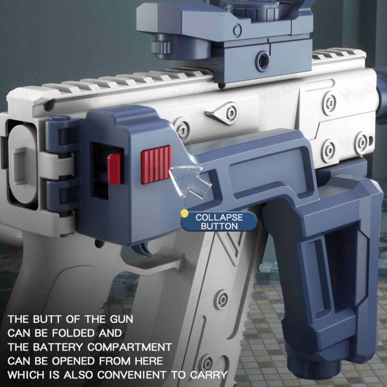 VECTOR WATER GUN - Electric Water Spray Vector with Dual Rechargeable Battery with Long Shooting Range, 434CC + 58CC Automatic Water Sprayer with Large Capacity (Random Colour)