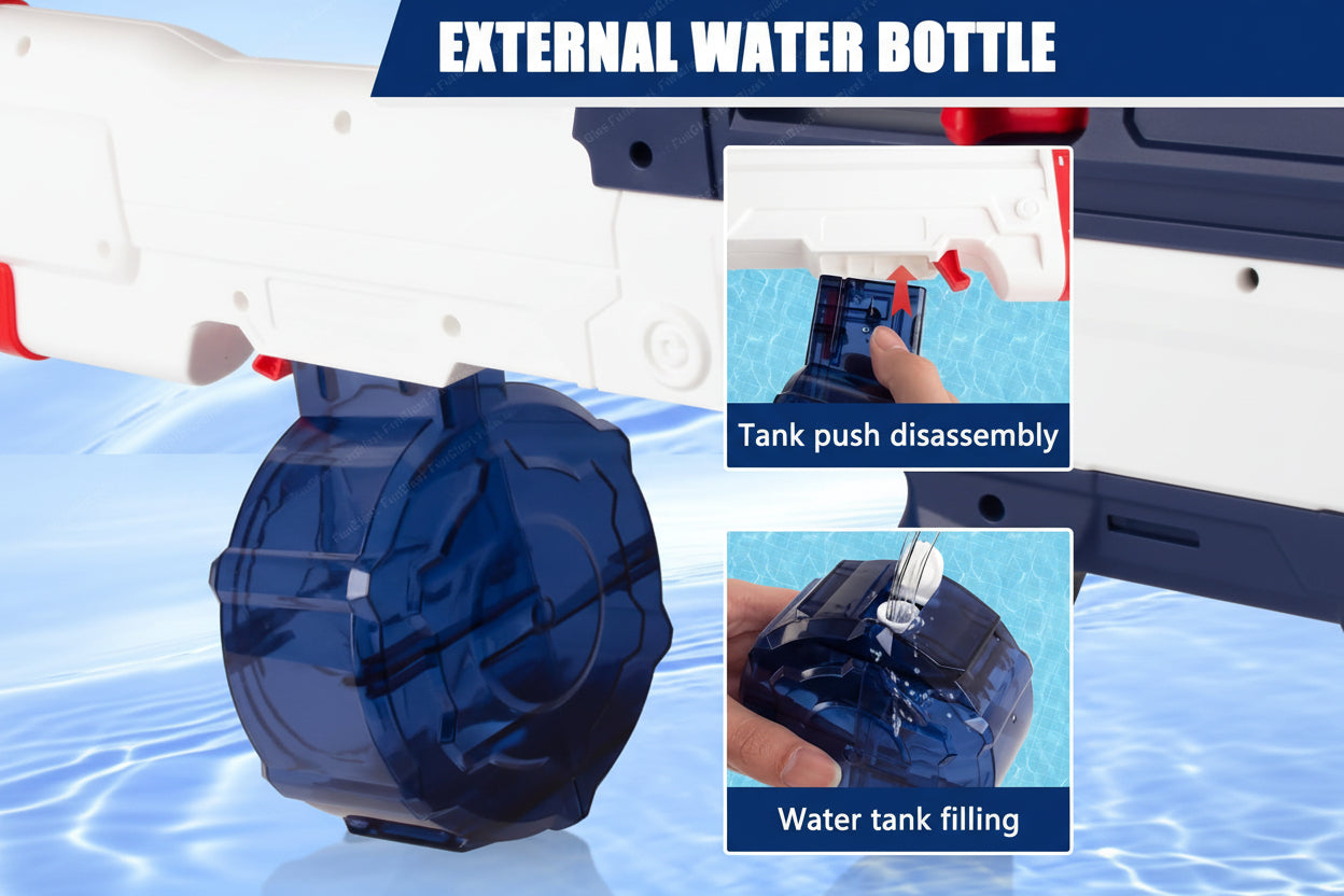 95 Rifle Electric Water Gun with Automatic Water Spray 25-32 Ft Range, Rechargeable High-Pressure Mechanism for Kids, Outdoor Water Fun Toy for Kids & Adults (Random Colour)