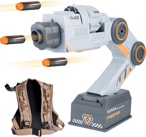 Smart Robotic Arm Tracking Blaster Toy with Remote Control & 10 Soft Bullets