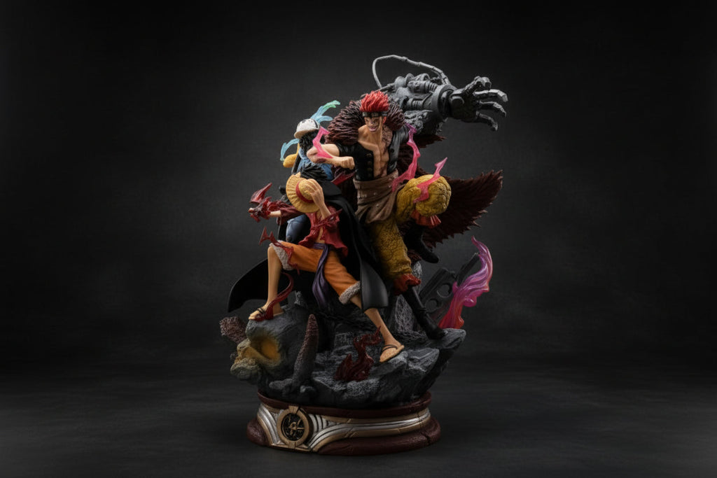 Three Captains” Collectible Statue — Luffy, Law & Kid Wano Country Arc Figure 20cm