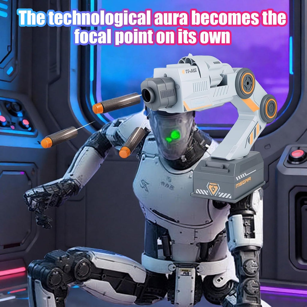 Smart Robotic Arm Tracking Blaster Toy with Remote Control & 10 Soft Bullets