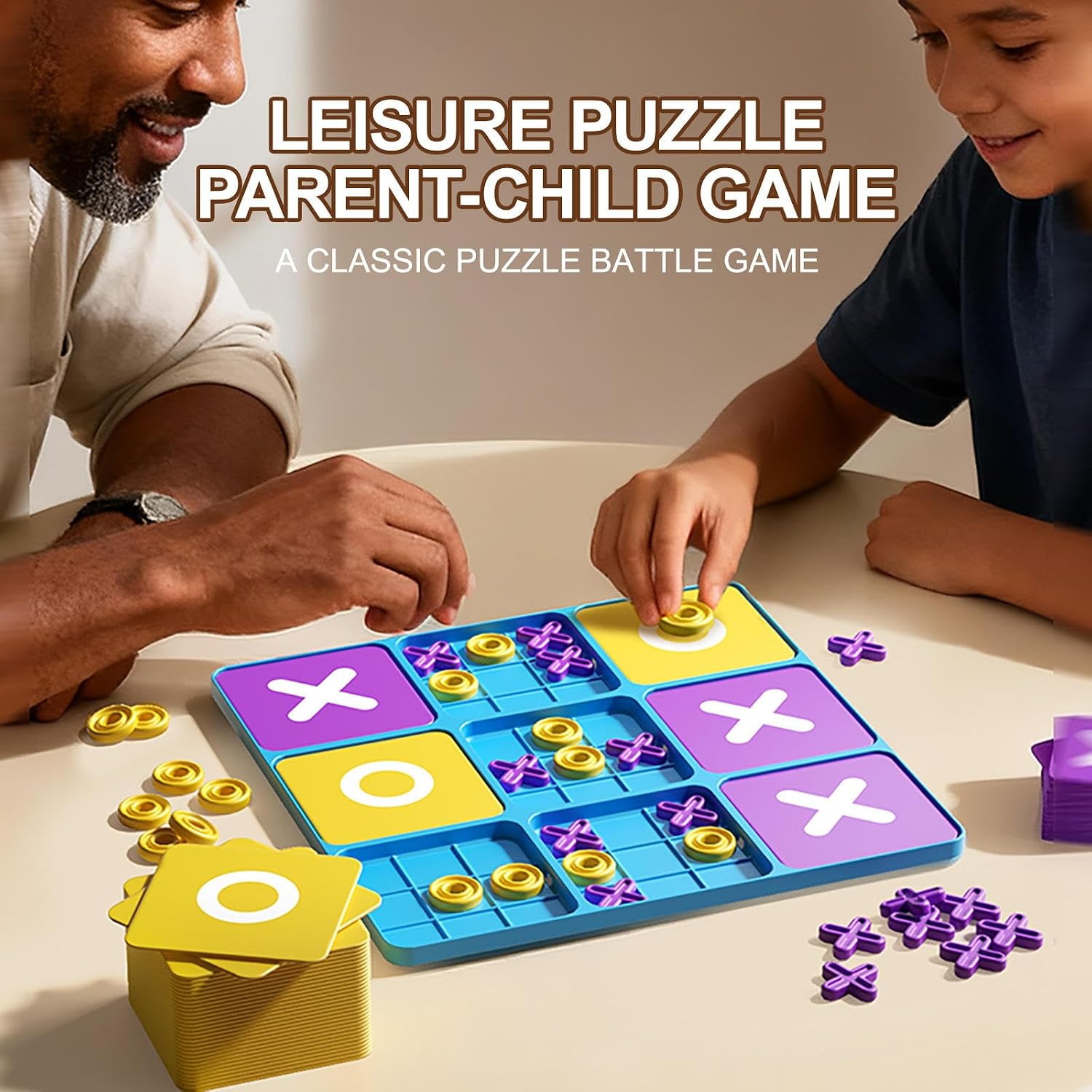 Classic Tic Tac Toe Board Game Mini and Large X's and O's Exciting Board Game for Kids and Family  LIMITED EDITION