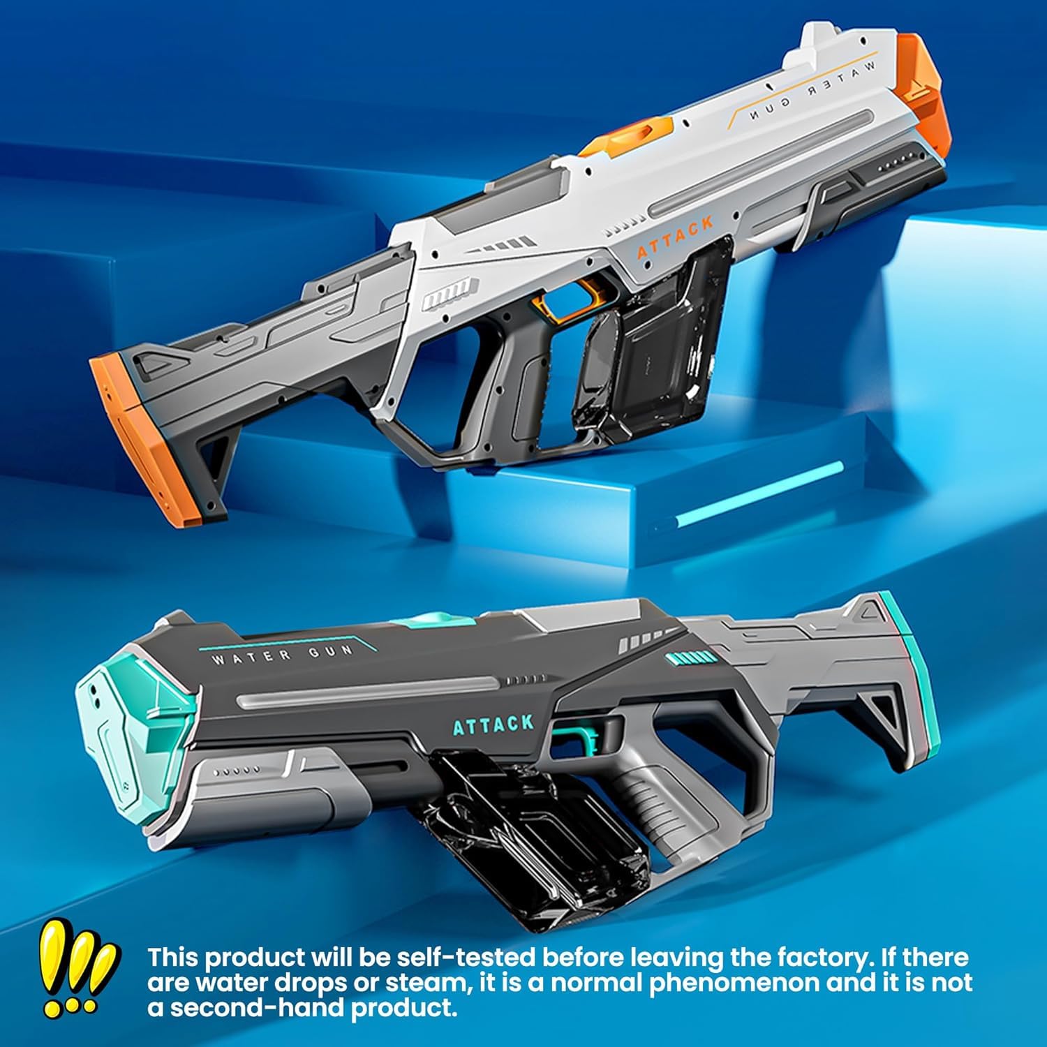 447 Attack Electric Water Gun with LED Lights, Automatic Continuous Spray Water Blaster Toy for Kids & Teens, High-Pressure Battery Operated Water Shooting Gun (Random Colour) Holi Fun / Holi Festival / Holi Special / Children / Toys