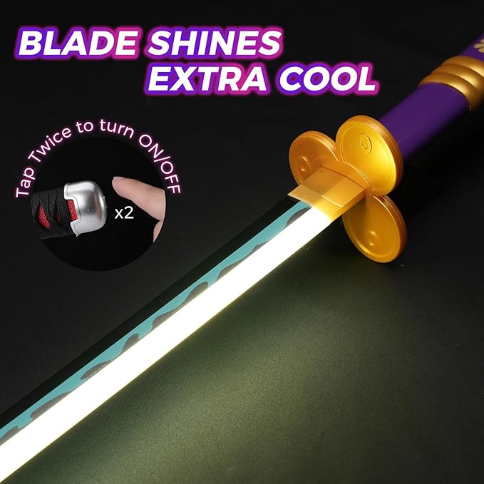 Purple Zoro Enma Yama Glowing Sword/Katana