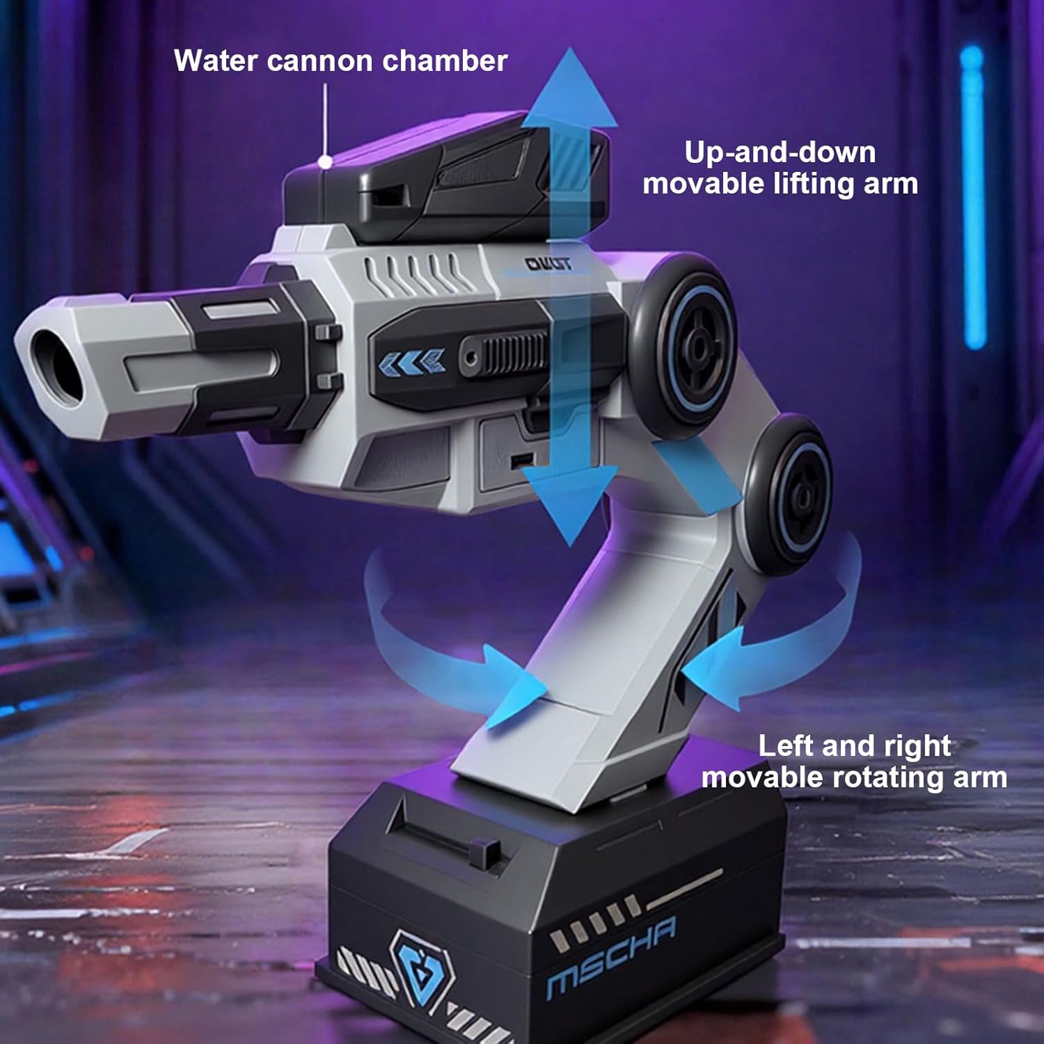 Smart Robotic Arm Tracking Blaster Toy with Remote Control & 10 Soft Bullets