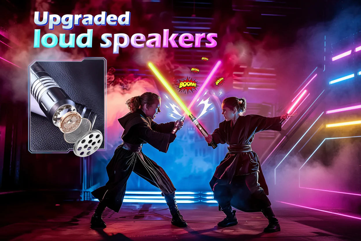 Gravity-Sensing RGB Lightsaber – Metal Hilt, 16 Colors, Motion Sound FX star wars