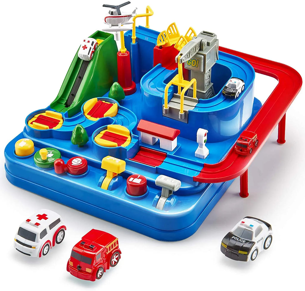 PlayPro Car Racing Rescue Track Set for Kids LIMITED EDITION