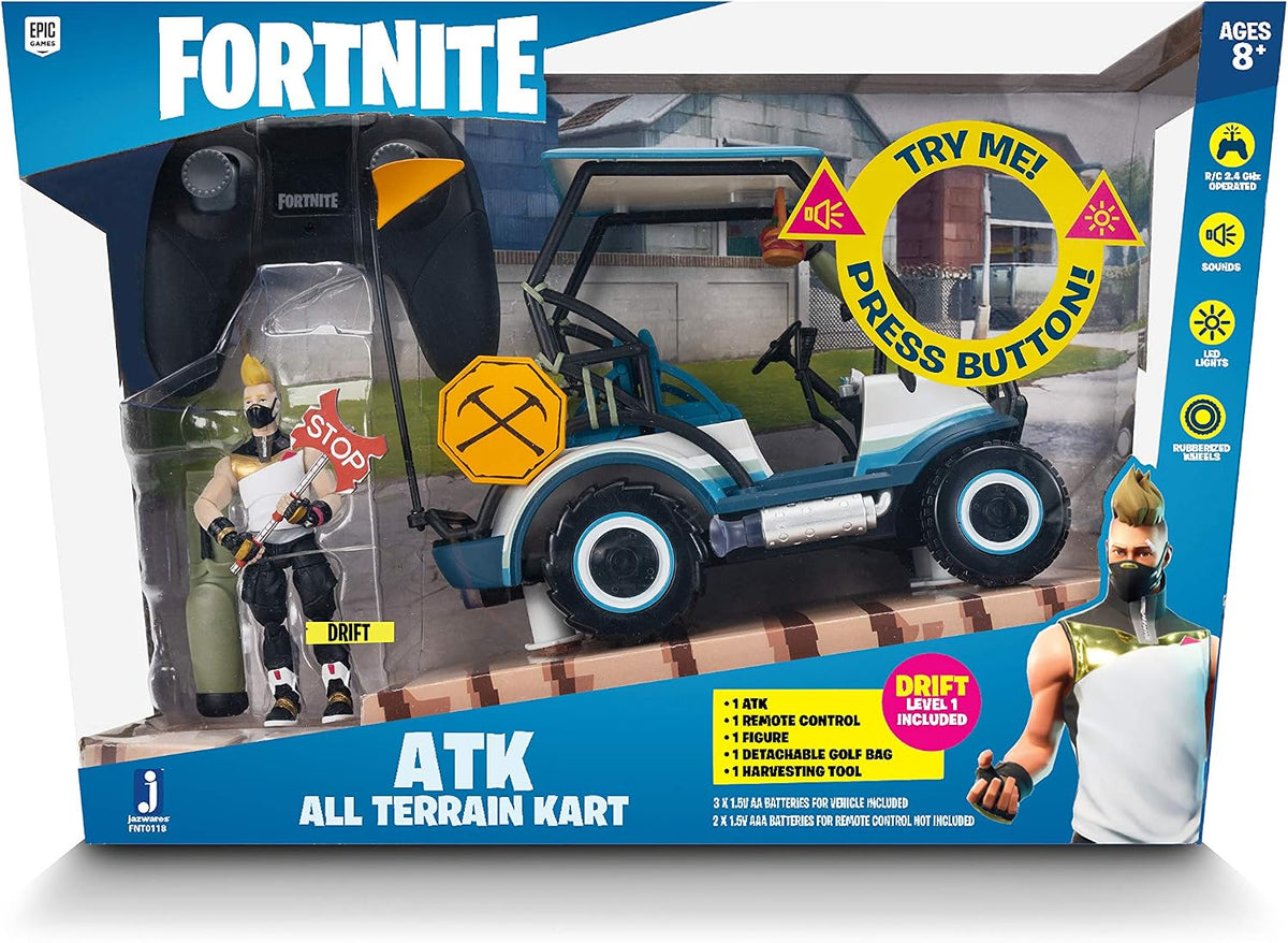 Fortnite ATK R/C ATK All Terrain Kart – Remote Control Drift Vehicle with 10cm Figure