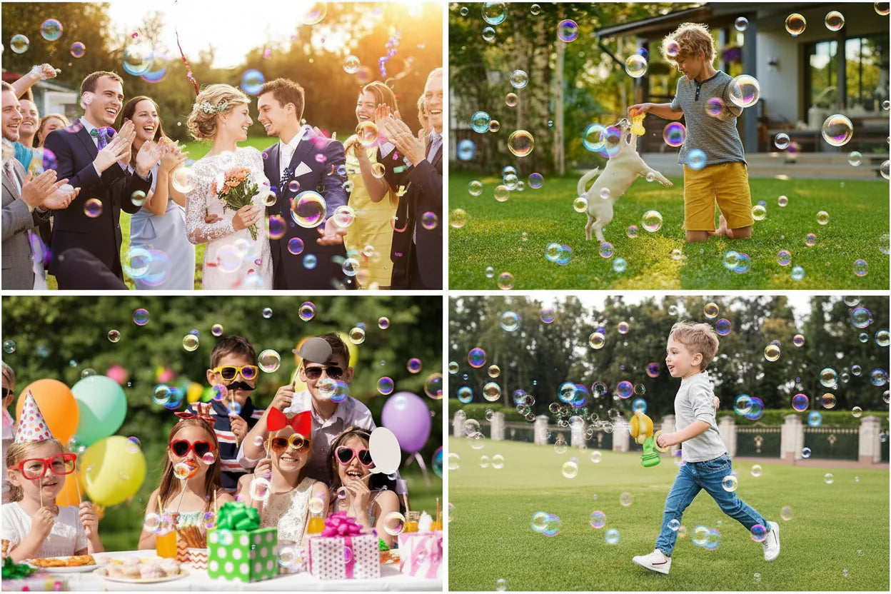 Sunflower Dancing Bubble Machine | Rechargeable Electric Bubble Maker with LED Lights | Bubble Gun Toy for Boys & Girls