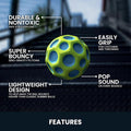 Moon Bouncing Ball, Soft Rubber Bounce Ball For Kids Teens Outdoor Sports Toy Gift