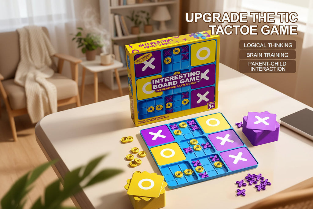 Classic Tic Tac Toe Board Game Mini and Large X's and O's Exciting Board Game for Kids and Family  LIMITED EDITION