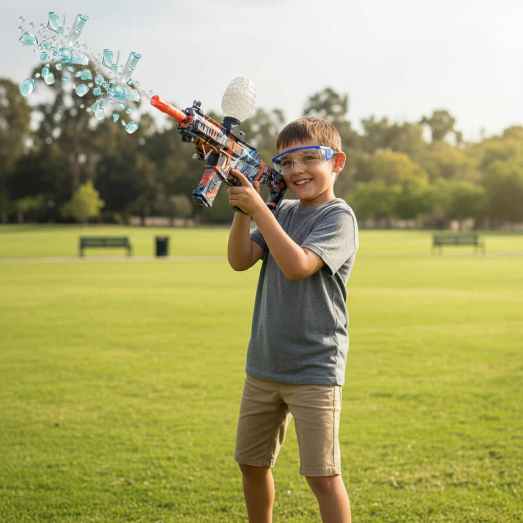 M416 Assault Rifle Automatic Electric Gel Blaster Toy Gun -Electric Operated Gun Toy High Speed Upto 50 Feet Range Rechargeable Safe & Durable Outdoor Shooting Toy