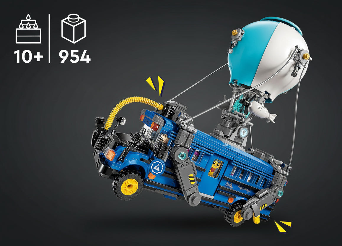 Fortnite Battle Bus Compatible with Building Block Set (Boxed)