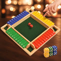 Wooden 8 Dice Shut The Box Color full Board Game for Kids & Family, 4 Player Color Edition Dice Game, Educational Math Learning Toy, Strategy Indoor Game & Birthday Gift for Boys & Girls [Color Edition]