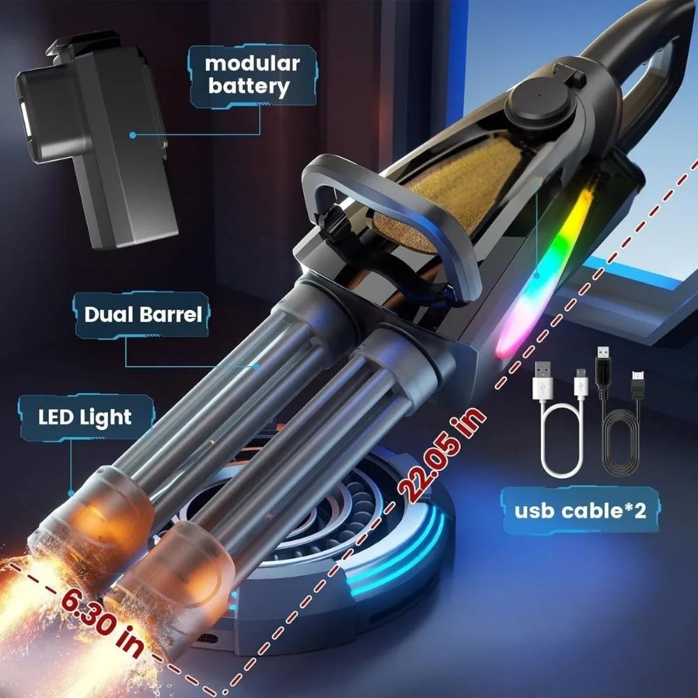 Gatling Electric Water Gun High-Pressure Automatic Rechargeable Long Range Outdoor Water Blaster Toy
