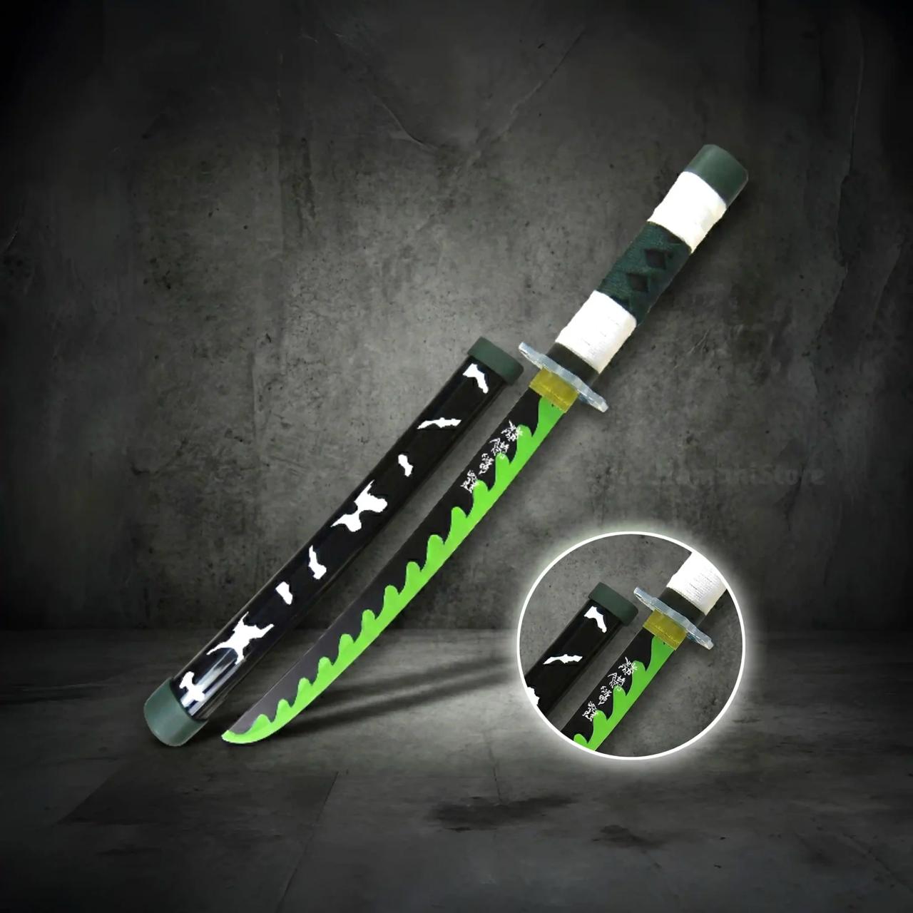 SANEMI Wooden Katana 42cm with Stand (Demon Slayer)