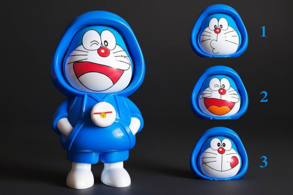Doraemon Super Cute Face Changing Keychain Pack of 3