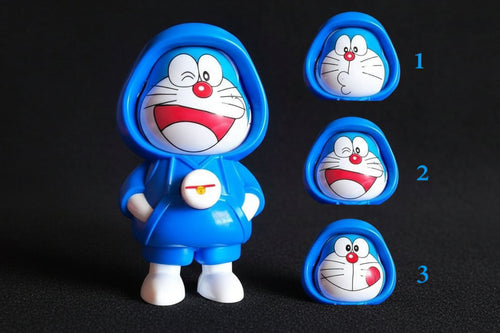 Doraemon Super Cute Face Changing Keychain Pack of 3
