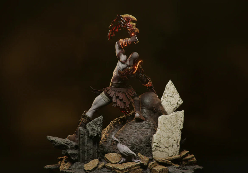 Kratos Resin Statue 1/6 Scale 3D Printed Figure by Tibs 3D Studio – Premium Collector Edition