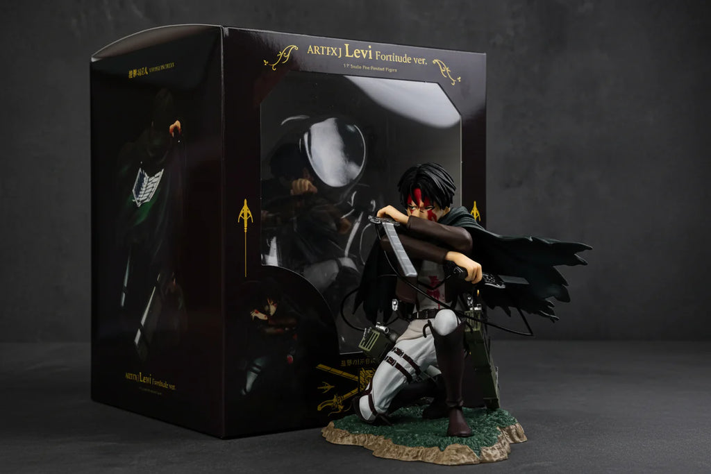 Levi Ackerman Fortitude Sitting AOT Action Figure 17 cm