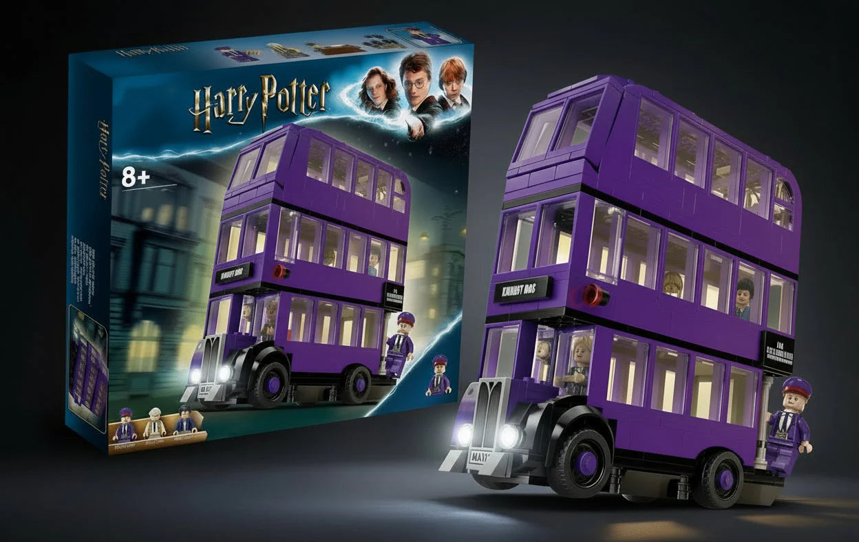 Harry Potter Knight Bus Adventure, Magic Vehicle Building Blocks Set Toy (Boxed)