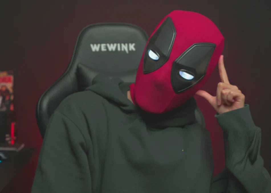Deadpool Mask with Touch Light Control
