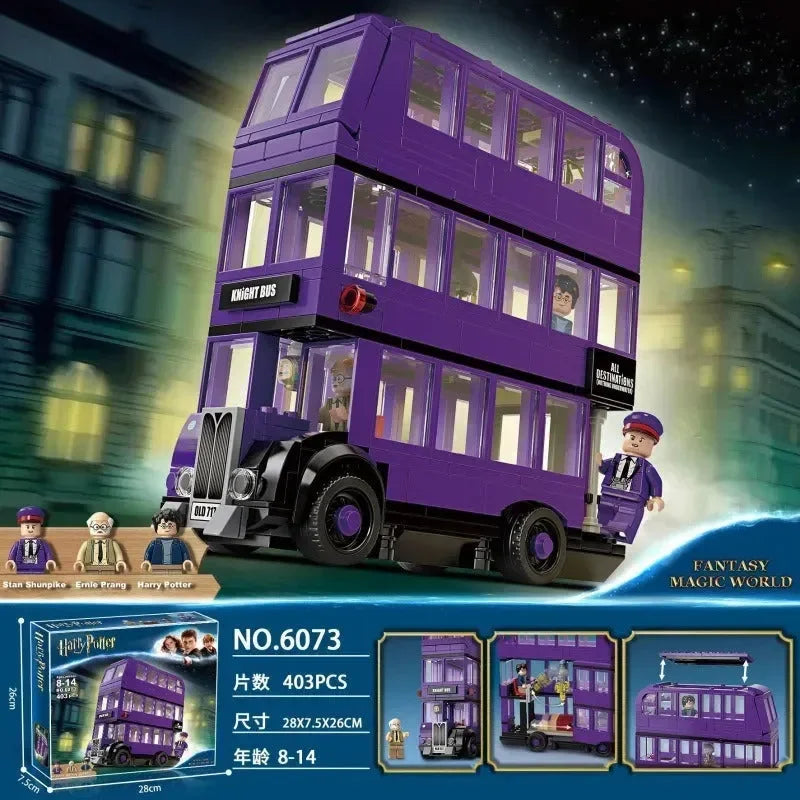 Harry Potter Knight Bus Adventure, Magic Vehicle Building Blocks Set Toy (Boxed)
