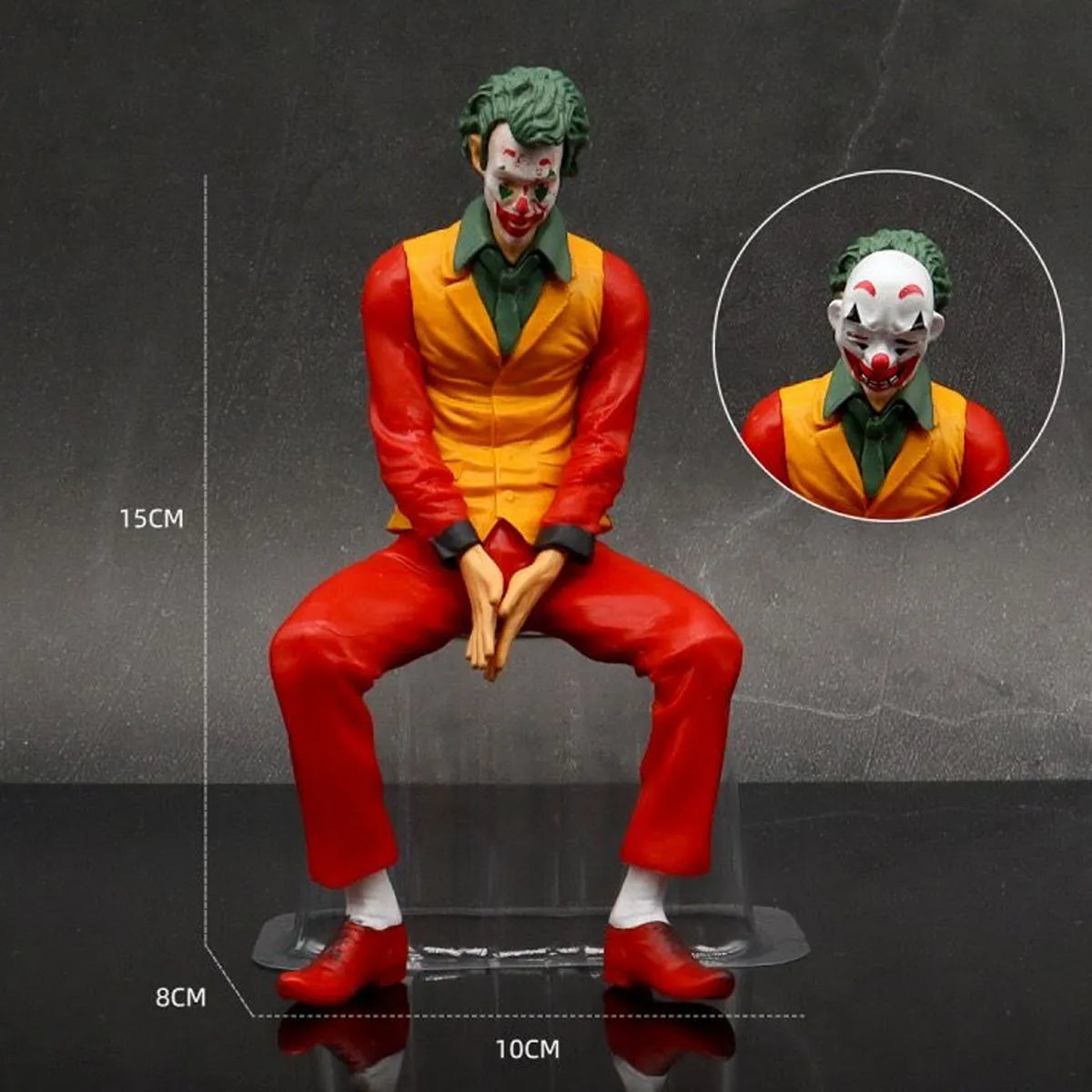 Red Joker Sitting Action Figure 15cm Height Figure for Office Desk and Decoration Items Gift Giving