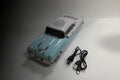Classic Vintage Wster WS-598 1958 Chevy-Inspired Car Shaped Wireless Bluetooth Speaker 10 Watts| with LED Lights, Retro Design FM Radio, USB, TF Card ()