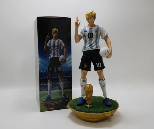 Messi Sanji x with Trophy Cosplay Soccer Star Figure 36cm (Blister+Box)