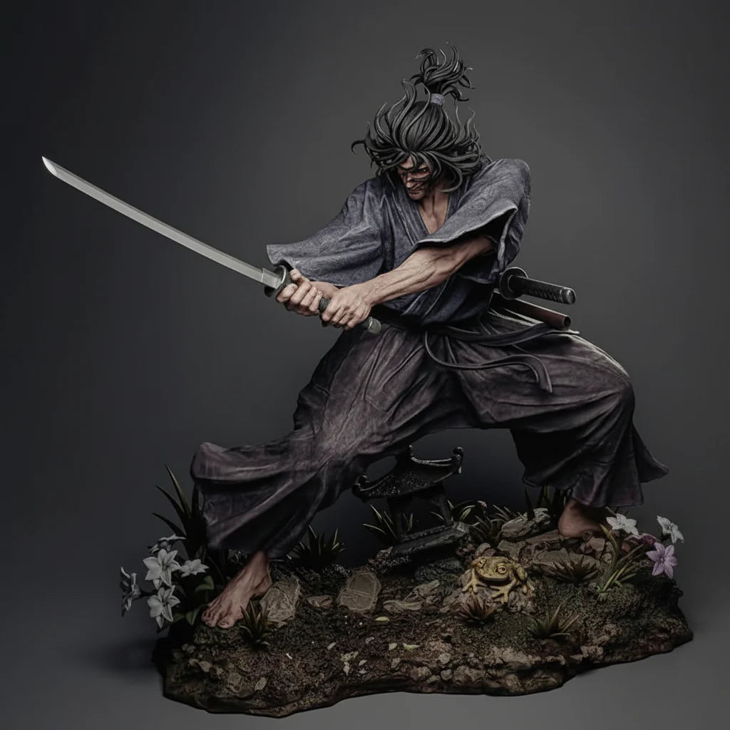Miyamoto Musashi 3D Printed Resin Statue By Tibs 3D Studio – Legendary Samurai Collector Edition