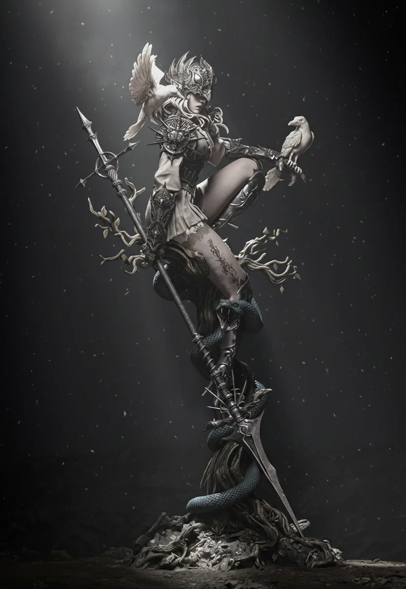 Lenora Queen of Crows Statue – 3D Printed Resin Collectible By Tibs 3D Studio
