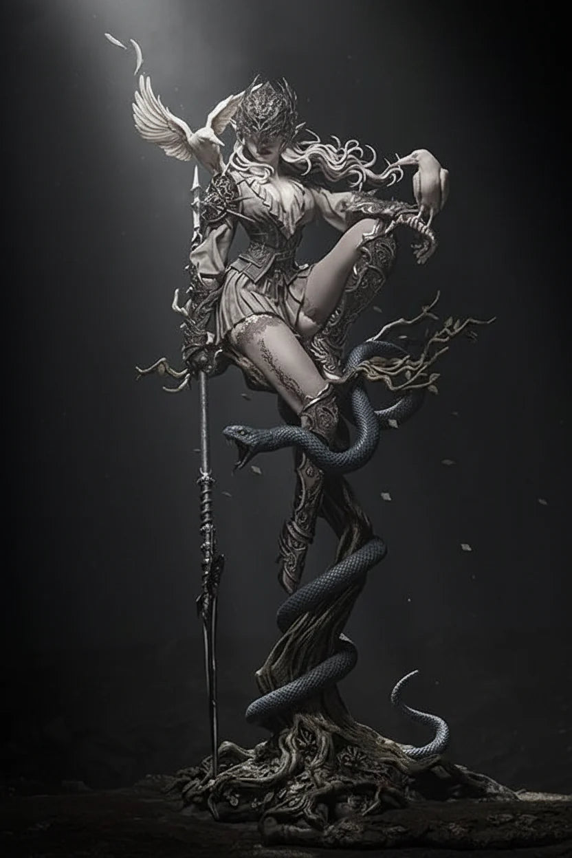 Lenora Queen of Crows Statue – 3D Printed Resin Collectible By Tibs 3D Studio