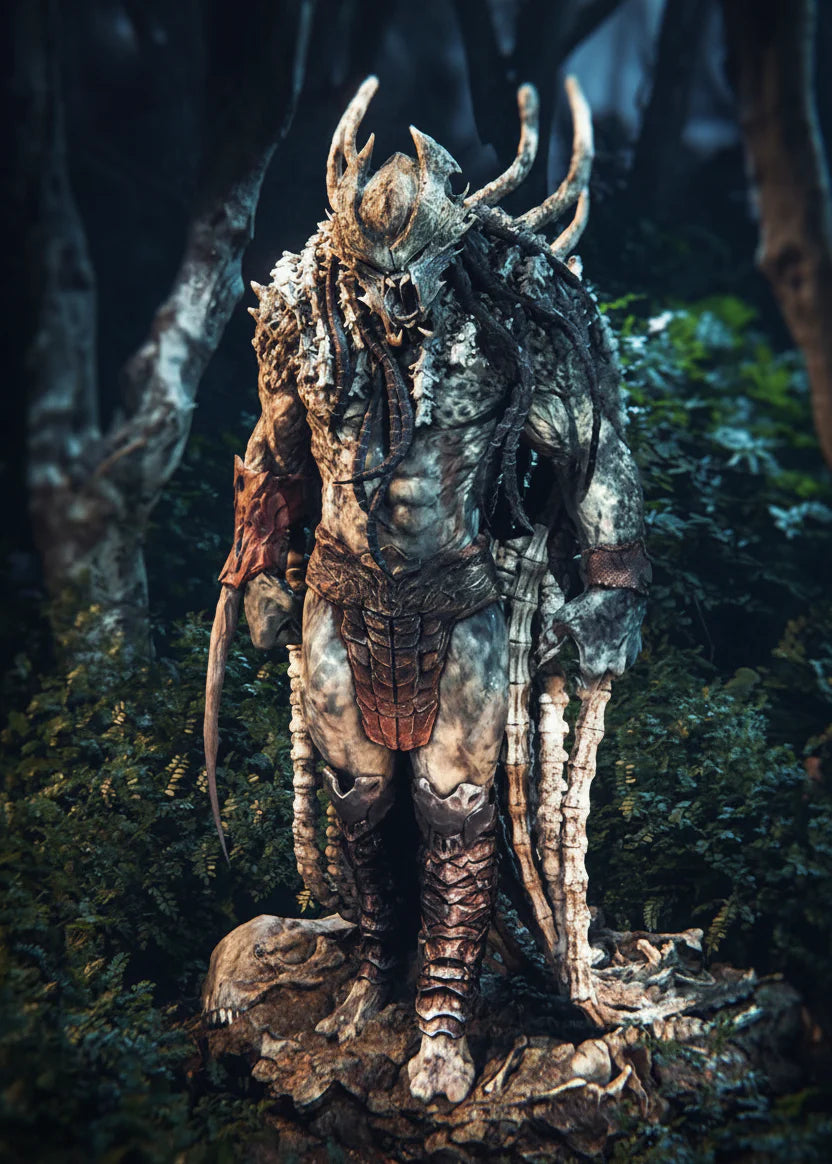 Predator King Statue – 3D Printed Resin Collectible By Tibs 3D Studio – Premium Edition