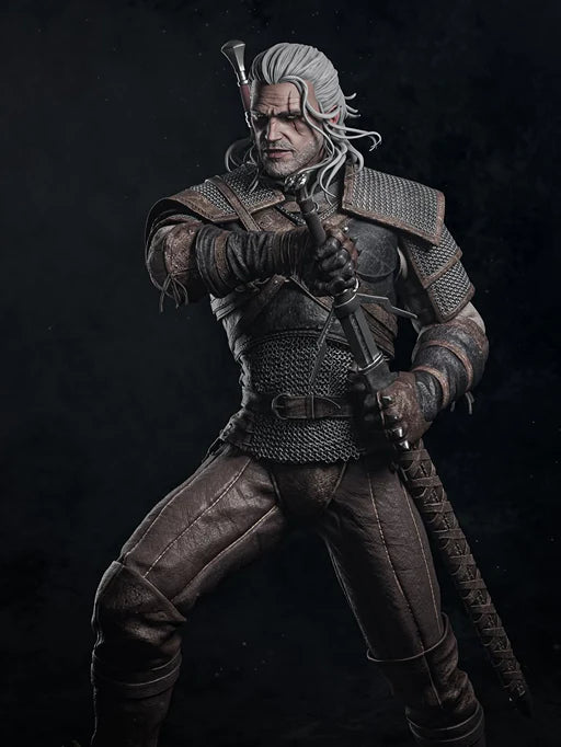 Geralt of Rivia The Witcher 1/6 Scale Resin Statue by Tibs 3D Studio – Premium Collector Edition