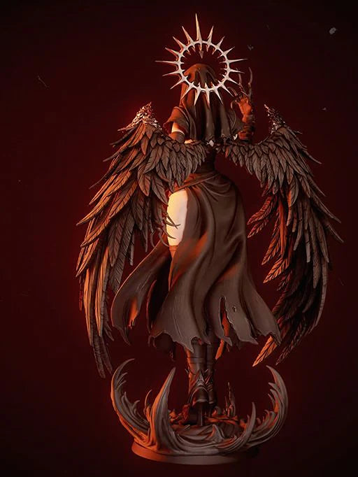 Corrupted Nun Dark Angel Statue – 3D Printed Resin Collectible By Tibs 3D Studio