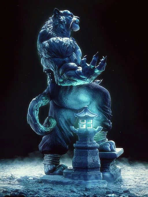 Tai Lung Snow Leopard Kung Fu Panda Statue 3D Printed Resin Collectible By Tibs 3D Studio