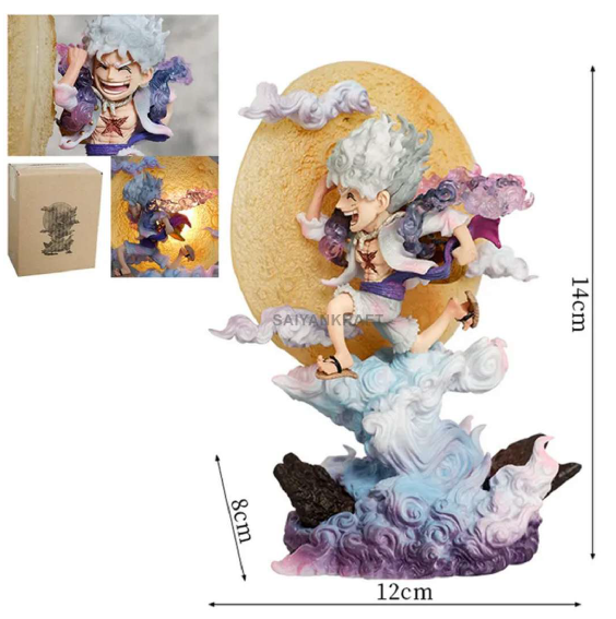 One Piece: Luffy Gear 5 Moon Highly Detailed Lamp - 14cm Action Figure