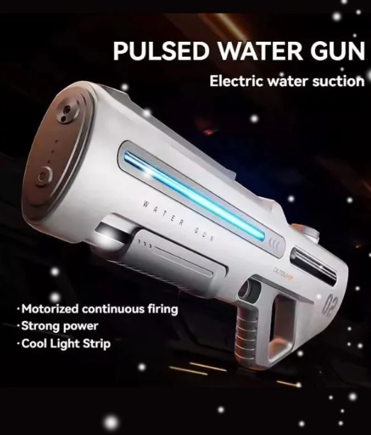 White HydroBlaze X1000 - High-Pressure Electric Water Gun – 42cm Powerful Automatic Water Blaster with LED Lights for Adults, Perfect for Outdoor and Pool (Random Colour) Holi Festival / Holi Fun / Kids/ Toys / Holi Toys