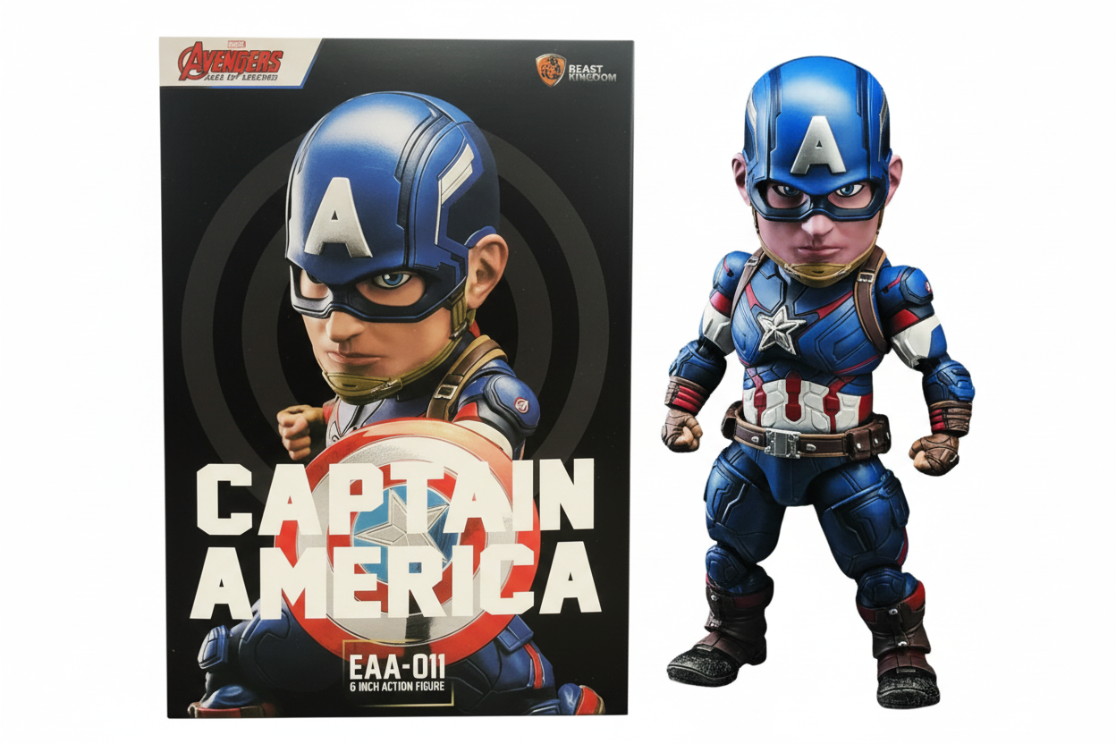 Captain America Beast Kingdom Egg Attack Action Figure (6 Inches)